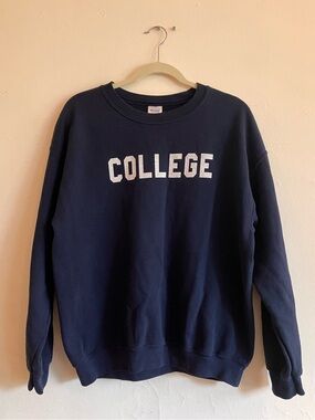 Navy Blue College Crewneck Animal House Gildan size L